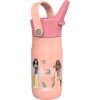 imageZak Designs Harmony Hello Kitty 20oz Water Bottle for Travel or At Home Recycled Stainless Steel is LeakProof When Closed and Vacuum Insulated with Straw Lid and Carry HandleDisney Princess Ariel  Mulan  Moana  Cinderella