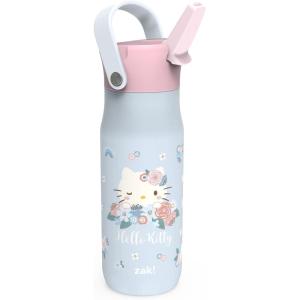 imageZak Designs Harmony Hello Kitty 20oz Water Bottle for Travel or At Home Recycled Stainless Steel is LeakProof When Closed and Vacuum Insulated with Straw Lid and Carry HandleHello Kitty