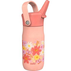 imageZak Designs Harmony Hello Kitty 20oz Water Bottle for Travel or At Home Recycled Stainless Steel is LeakProof When Closed and Vacuum Insulated with Straw Lid and Carry HandleFlower