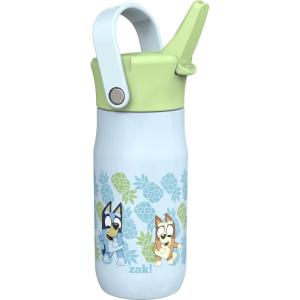 imageZak Designs Harmony Hello Kitty 20oz Water Bottle for Travel or At Home Recycled Stainless Steel is LeakProof When Closed and Vacuum Insulated with Straw Lid and Carry HandleBluey Bluey  Bingo  Muffin