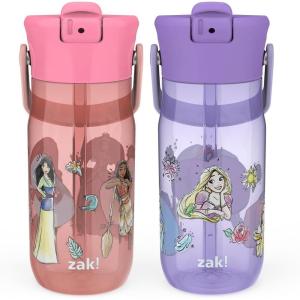 imageZak Designs Harmony Hello Kitty 20oz Water Bottle for Travel or At Home Recycled Stainless Steel is LeakProof When Closed and Vacuum Insulated with Straw Lid and Carry HandleDisney Princess