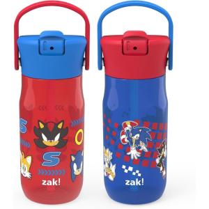 imageZak Designs Harmony Hello Kitty 20oz Water Bottle for Travel or At Home Recycled Stainless Steel is LeakProof When Closed and Vacuum Insulated with Straw Lid and Carry HandleSonic the Hedgehog