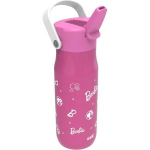 imageZak Designs Harmony Hello Kitty 20oz Water Bottle for Travel or At Home Recycled Stainless Steel is LeakProof When Closed and Vacuum Insulated with Straw Lid and Carry HandleBarbiePink