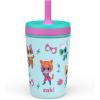 imageZak Designs SuperKitties Kelso Toddler Cups For Travel or At Home 12oz Vacuum Insulated Stainless Steel Sippy Cup With LeakProof Design is Perfect For Kids Ginny Sparks Buddy Bitsy