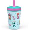 imageZak Designs SuperKitties Kelso Toddler Cups For Travel or At Home 12oz Vacuum Insulated Stainless Steel Sippy Cup With LeakProof Design is Perfect For Kids Ginny Sparks Buddy Bitsy