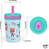 imageZak Designs SuperKitties Kelso Toddler Cups For Travel or At Home 12oz Vacuum Insulated Stainless Steel Sippy Cup With LeakProof Design is Perfect For Kids Ginny Sparks Buddy Bitsy