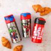 imageZak Designs Marvel Comics Durable Single Wall Stainless Steel Water Bottle with PushButton Flip Lid LeakProof Design is Perfect for Outdoor Sports 195oz BPA Free 195 oz Avengers