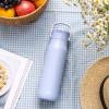 imageZak Designs Harmony Water Bottle for Travel or At Home 32oz Stainless Steel is LeakProof When Closed and Vacuum Insulated with Straw Lid and Carry Handle Provence BlueProvence Blue