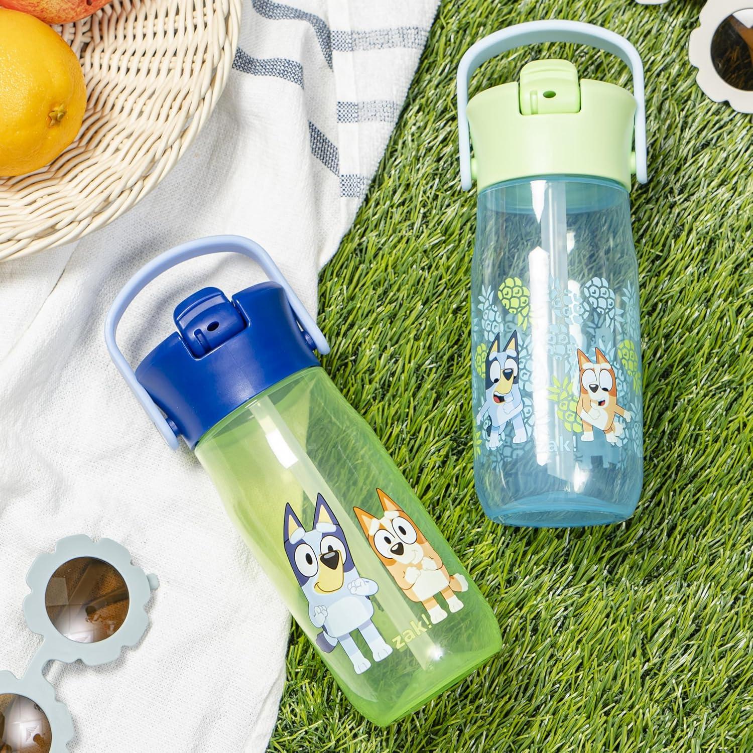 imageZak Designs Harmony Water Bottle Benefiting St Jude For Travel or At Home 32oz Stainless Steel is LeakProof When Closed and Vacuum Insulated with Straw Lid and Carry Handle Purple OmbreBluey and Bingo