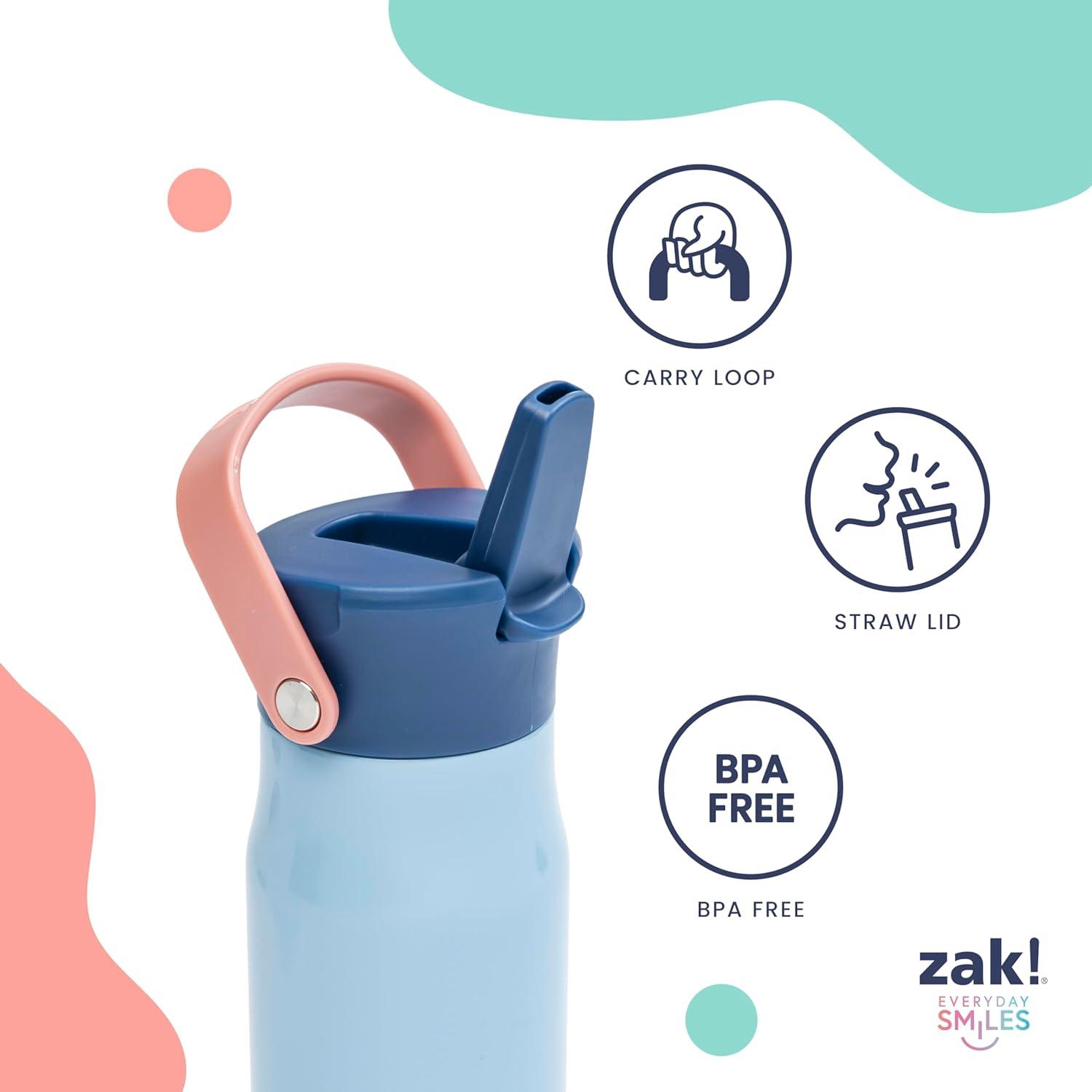 imageZak Designs Harmony Water Bottle Benefiting St Jude For Travel or At Home 32oz Stainless Steel is LeakProof When Closed and Vacuum Insulated with Straw Lid and Carry Handle Purple OmbreDisneys Stitch