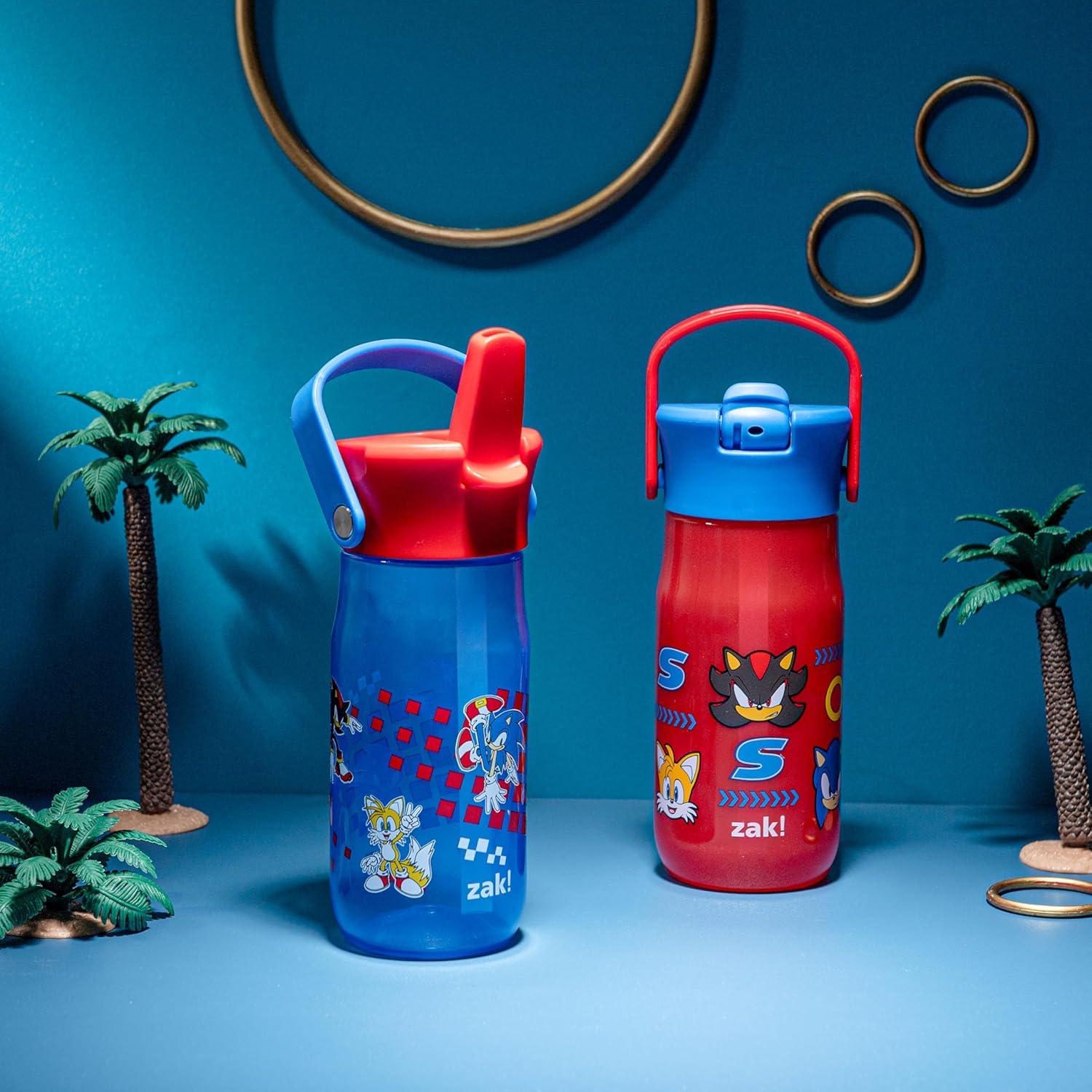 imageZak Designs Harmony Water Bottle Benefiting St Jude For Travel or At Home 32oz Stainless Steel is LeakProof When Closed and Vacuum Insulated with Straw Lid and Carry Handle Purple OmbreSonic the Hedgehog