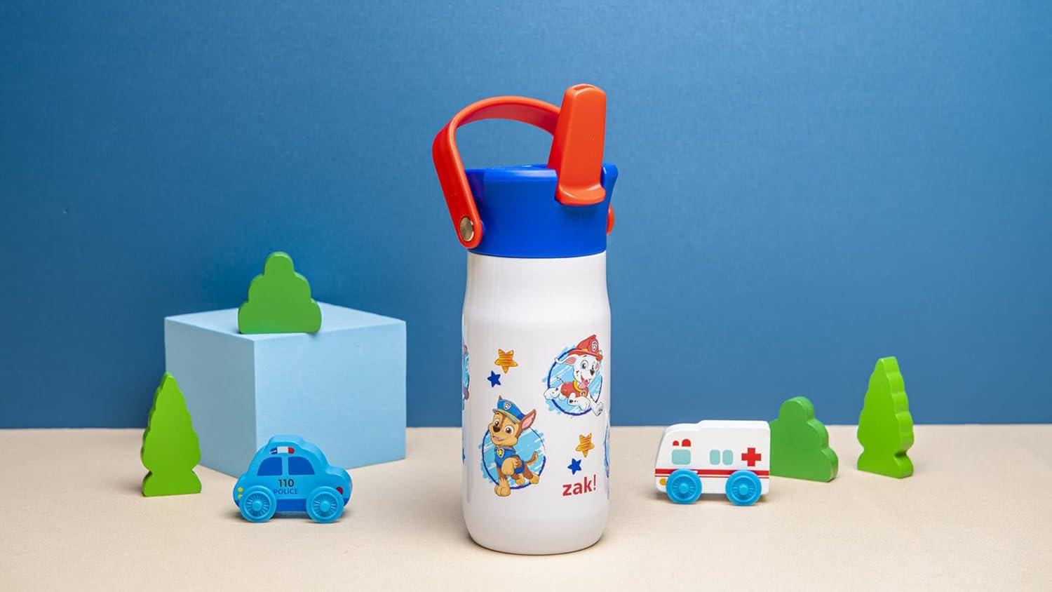 imageZak Designs Harmony Water Bottle Benefiting St Jude For Travel or At Home 32oz Stainless Steel is LeakProof When Closed and Vacuum Insulated with Straw Lid and Carry Handle Purple OmbrePAW Patrol