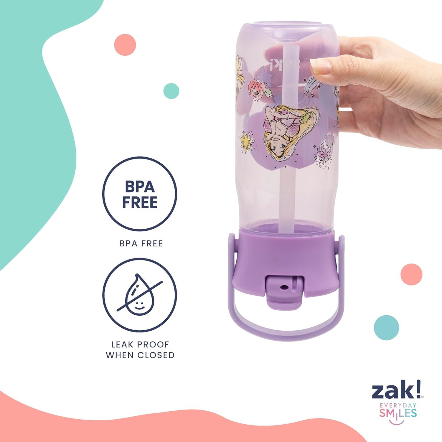 imageZak Designs Harmony Water Bottle Benefiting St Jude For Travel or At Home 32oz Stainless Steel is LeakProof When Closed and Vacuum Insulated with Straw Lid and Carry Handle Purple OmbreDisney Princess