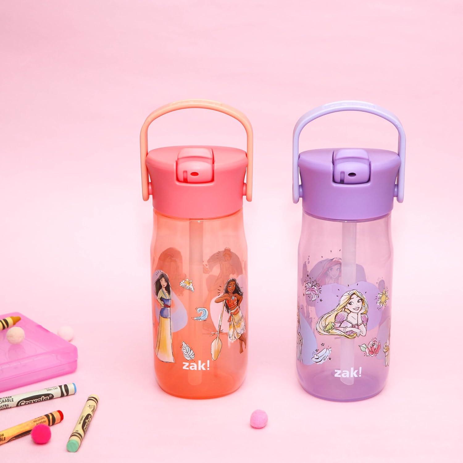 imageZak Designs Harmony Water Bottle Benefiting St Jude For Travel or At Home 32oz Stainless Steel is LeakProof When Closed and Vacuum Insulated with Straw Lid and Carry Handle Purple OmbreDisney Princess
