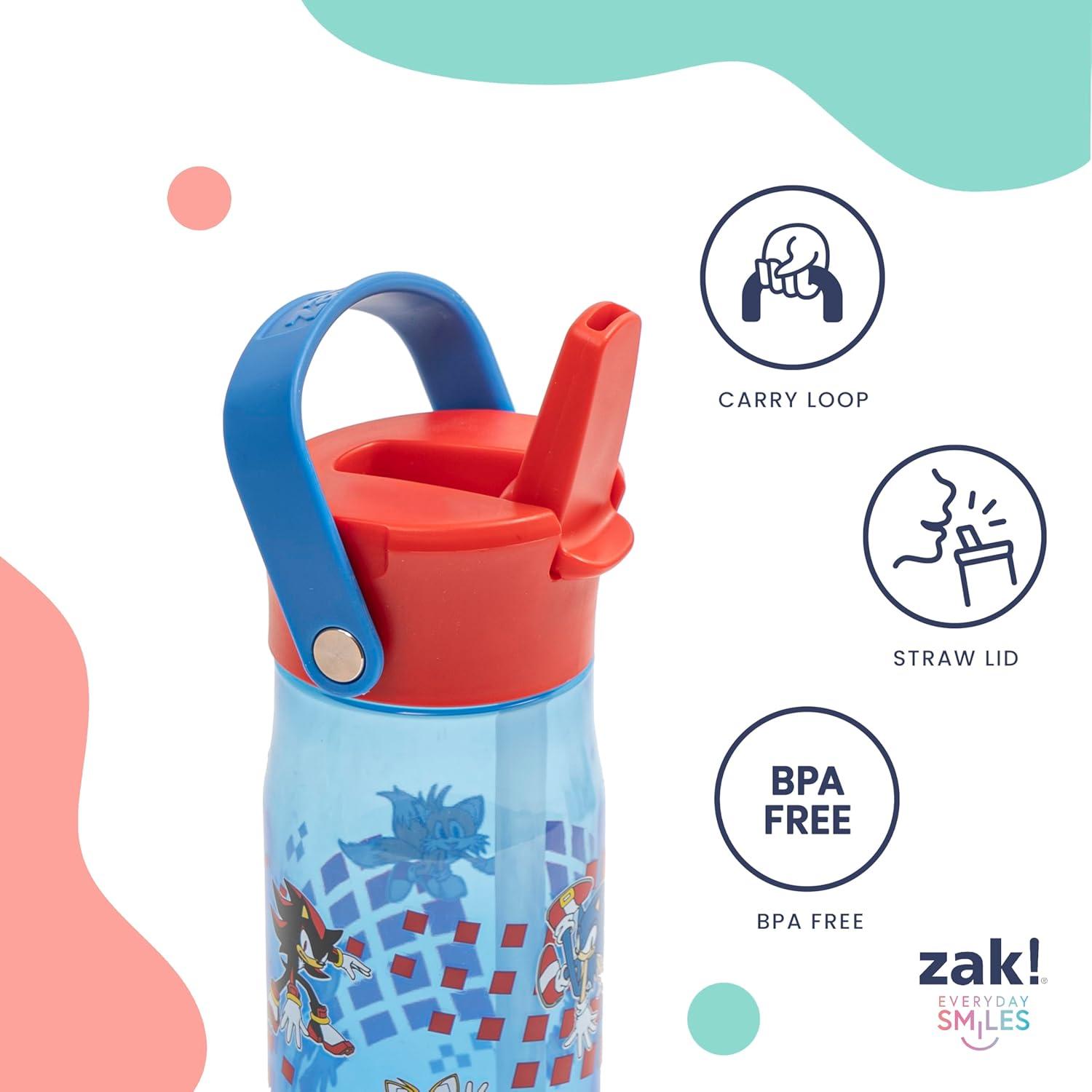 imageZak Designs Harmony Water Bottle Benefiting St Jude For Travel or At Home 32oz Stainless Steel is LeakProof When Closed and Vacuum Insulated with Straw Lid and Carry Handle Purple OmbreSonic the Hedgehog