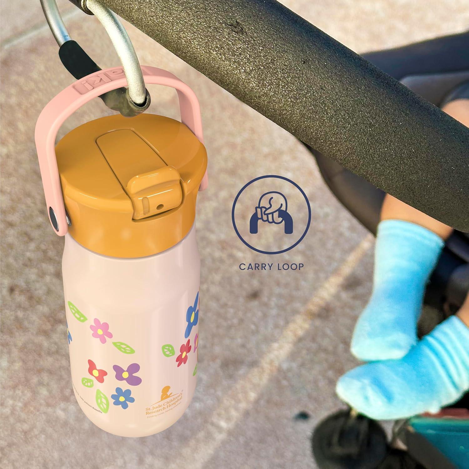 imageZak Designs Harmony Water Bottle Benefiting St Jude For Travel or At Home 32oz Stainless Steel is LeakProof When Closed and Vacuum Insulated with Straw Lid and Carry Handle Purple OmbreSt Jude Space