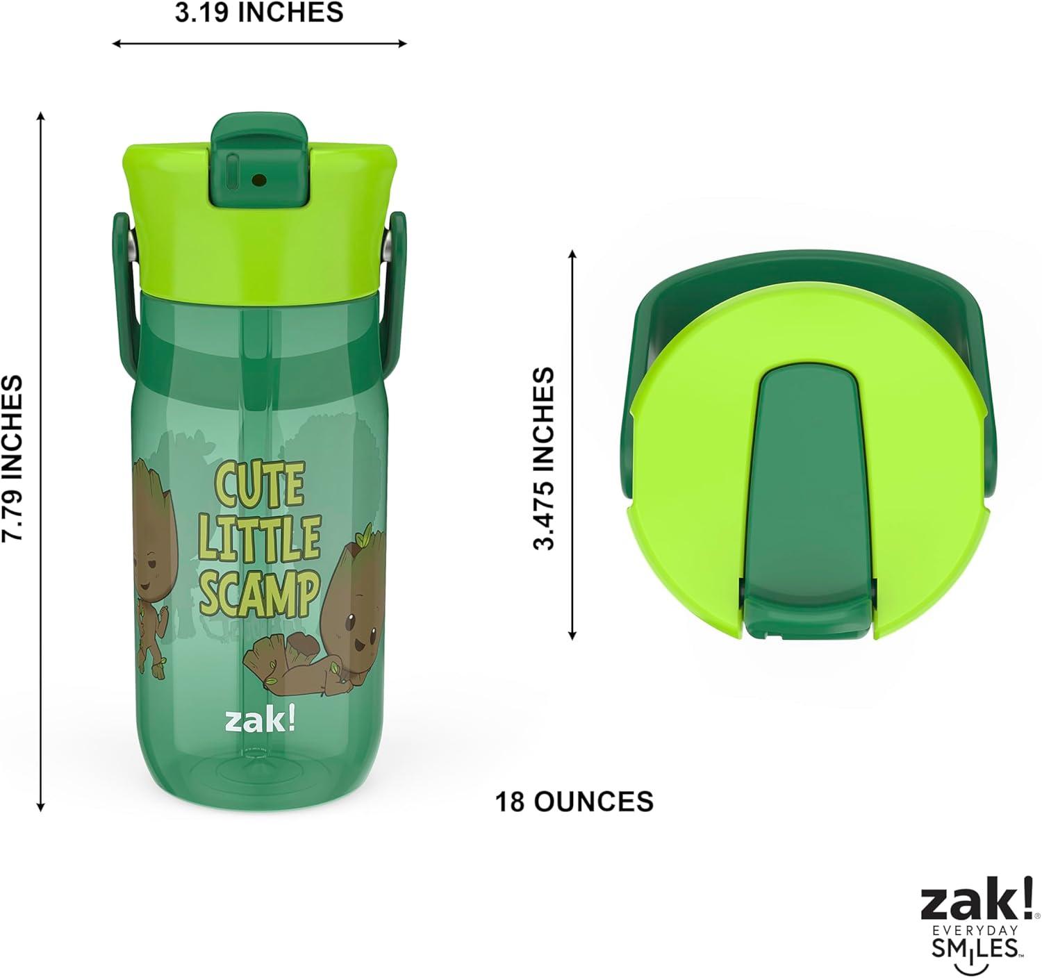 imageZak Designs Harmony Water Bottle Benefiting St Jude For Travel or At Home 32oz Stainless Steel is LeakProof When Closed and Vacuum Insulated with Straw Lid and Carry Handle Purple OmbreMarvel Groot