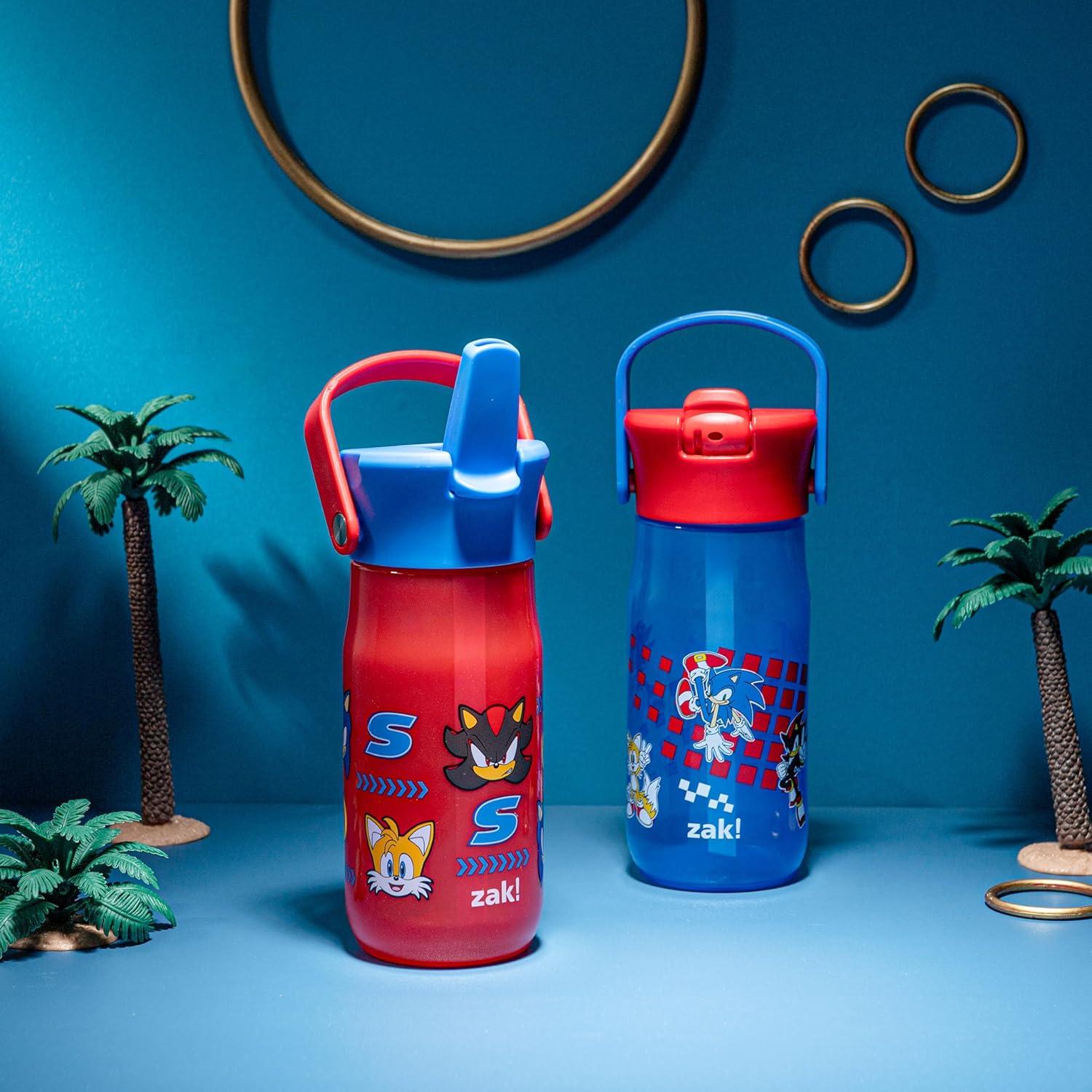 imageZak Designs Harmony Water Bottle Benefiting St Jude For Travel or At Home 32oz Stainless Steel is LeakProof When Closed and Vacuum Insulated with Straw Lid and Carry Handle Purple OmbreSonic the Hedgehog