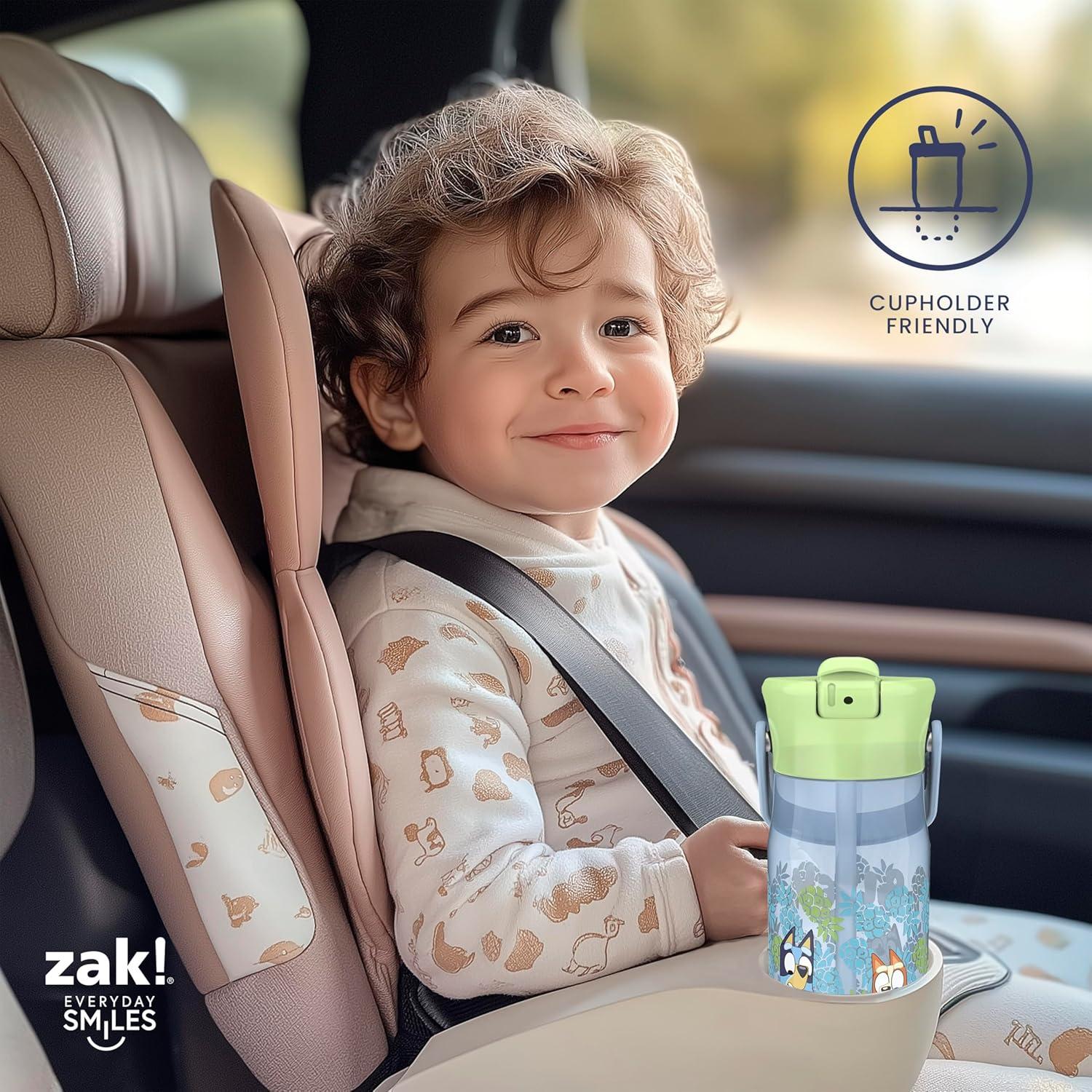 imageZak Designs Harmony Water Bottle Benefiting St Jude For Travel or At Home 32oz Stainless Steel is LeakProof When Closed and Vacuum Insulated with Straw Lid and Carry Handle Purple OmbreBluey and Bingo