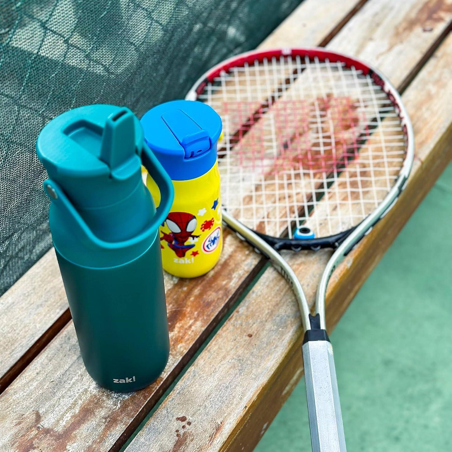 imageZak Designs Harmony Water Bottle Benefiting St Jude For Travel or At Home 32oz Stainless Steel is LeakProof When Closed and Vacuum Insulated with Straw Lid and Carry Handle Purple OmbreSpiderman
