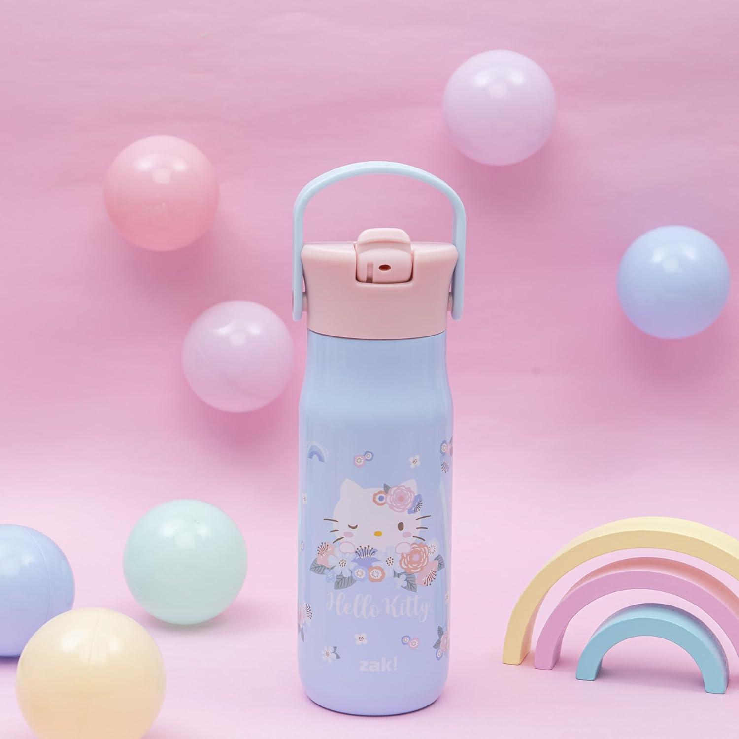imageZak Designs Harmony Water Bottle Benefiting St Jude For Travel or At Home 32oz Stainless Steel is LeakProof When Closed and Vacuum Insulated with Straw Lid and Carry Handle Purple OmbreHello Kitty