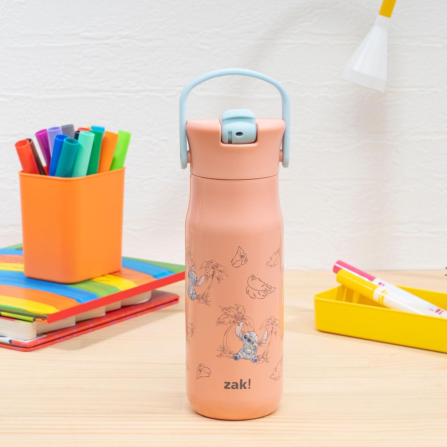 imageZak Designs Harmony Water Bottle Benefiting St Jude For Travel or At Home 32oz Stainless Steel is LeakProof When Closed and Vacuum Insulated with Straw Lid and Carry Handle Purple OmbreDisneys Stitch