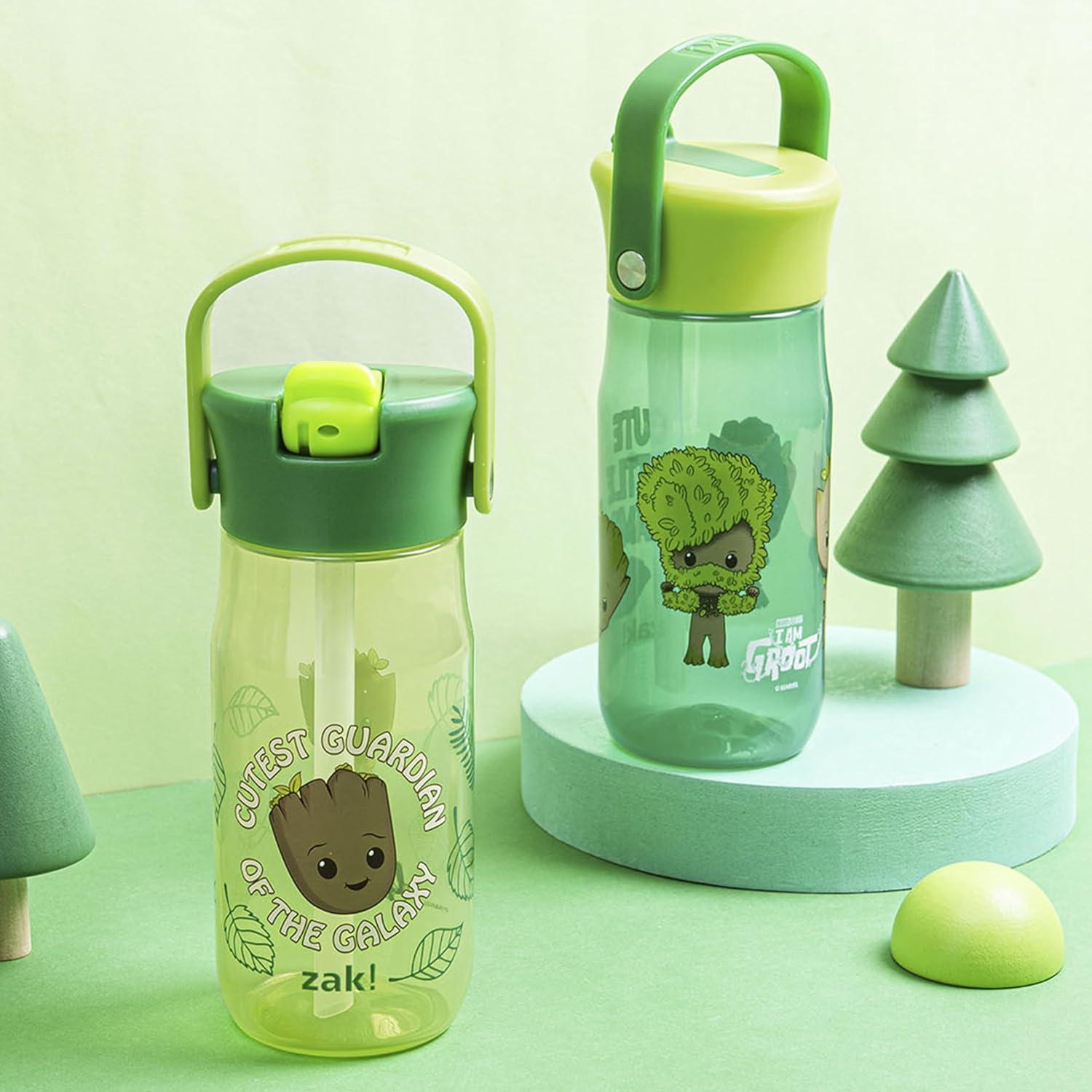 imageZak Designs Harmony Water Bottle Benefiting St Jude For Travel or At Home 32oz Stainless Steel is LeakProof When Closed and Vacuum Insulated with Straw Lid and Carry Handle Purple OmbreMarvel Groot