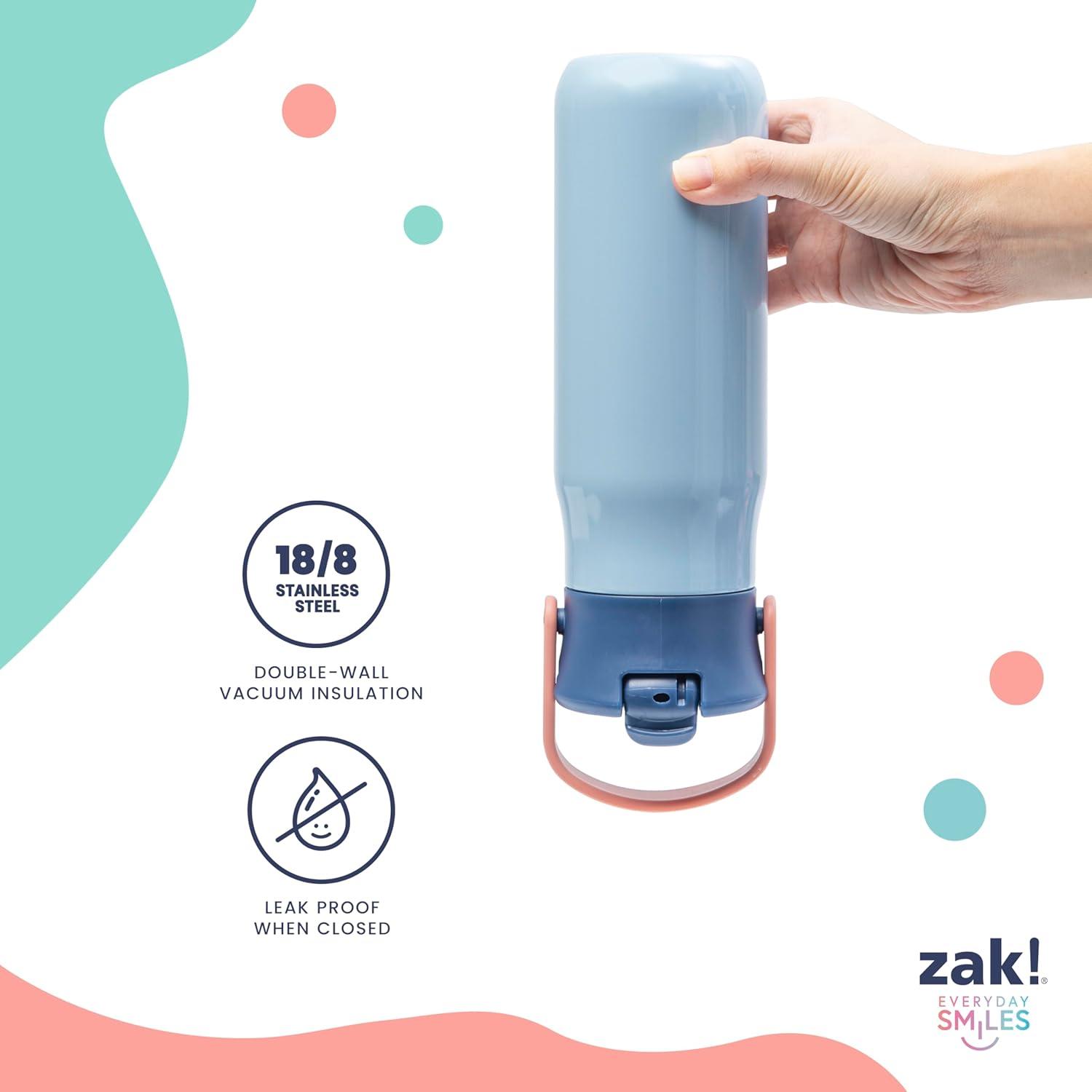 imageZak Designs Harmony Water Bottle Benefiting St Jude For Travel or At Home 32oz Stainless Steel is LeakProof When Closed and Vacuum Insulated with Straw Lid and Carry Handle Purple OmbreDisneys Stitch