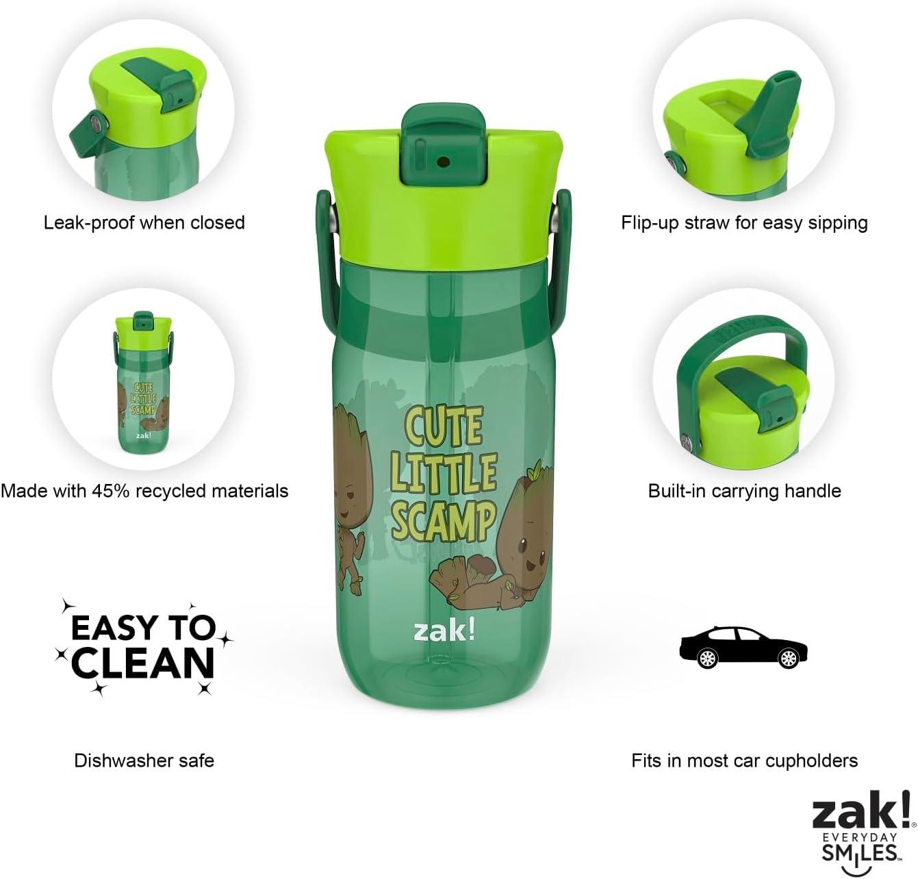imageZak Designs Harmony Water Bottle Benefiting St Jude For Travel or At Home 32oz Stainless Steel is LeakProof When Closed and Vacuum Insulated with Straw Lid and Carry Handle Purple OmbreMarvel Groot