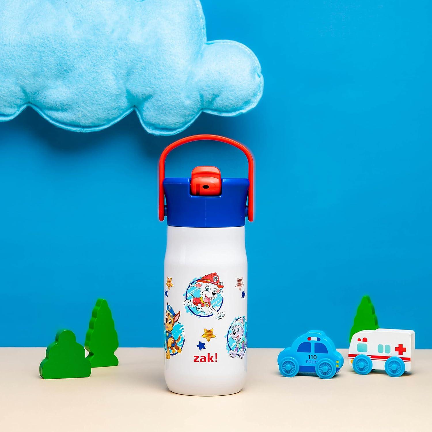 imageZak Designs Harmony Water Bottle Benefiting St Jude For Travel or At Home 32oz Stainless Steel is LeakProof When Closed and Vacuum Insulated with Straw Lid and Carry Handle Purple OmbrePAW Patrol