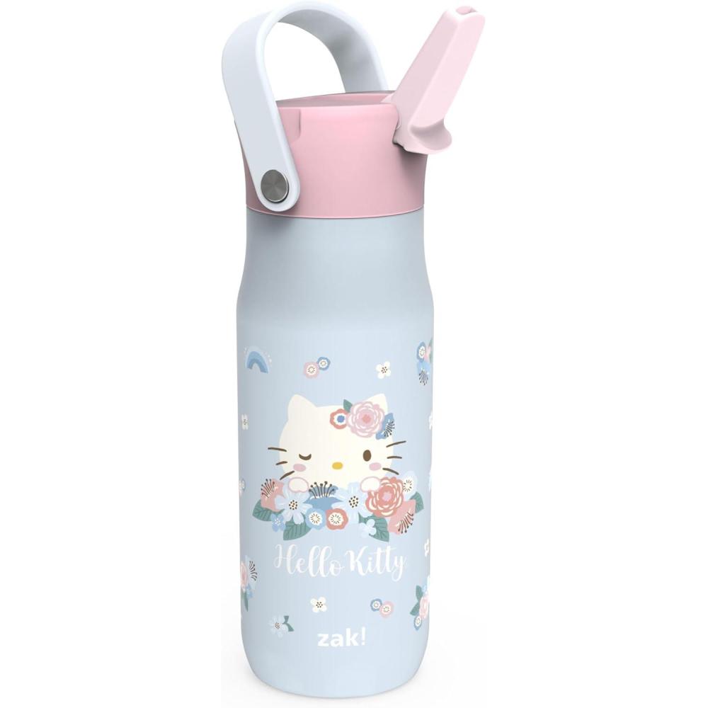 imageZak Designs Harmony Water Bottle Benefiting St Jude For Travel or At Home 32oz Stainless Steel is LeakProof When Closed and Vacuum Insulated with Straw Lid and Carry Handle Purple OmbreHello Kitty