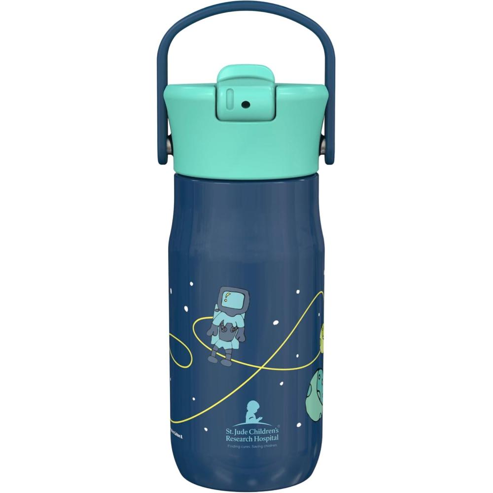 imageZak Designs Harmony Water Bottle Benefiting St Jude For Travel or At Home 32oz Stainless Steel is LeakProof When Closed and Vacuum Insulated with Straw Lid and Carry Handle Purple OmbreSt Jude Space