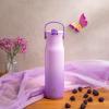 imageZak Designs Harmony Water Bottle Benefiting St Jude For Travel or At Home 32oz Stainless Steel is LeakProof When Closed and Vacuum Insulated with Straw Lid and Carry Handle Purple OmbreSt Jude Purple Ombre