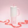 imageZak Designs Sutton Travel Tumbler Benefiting St Jude For On the Go 40oz Stainless Steel with Vacuum Insulation Silicone Straw and Carry Handle for Cold Drinks HopeSt Jude Pink Ombre