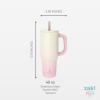 imageZak Designs Sutton Travel Tumbler Benefiting St Jude For On the Go 40oz Stainless Steel with Vacuum Insulation Silicone Straw and Carry Handle for Cold Drinks HopeSt Jude Pink Ombre