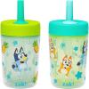 imageZak Designs Bluey Capri Toddler Tumbler For Travel or At Home 10oz 2Pack Durable Plastic Sippy Cups With Handle and LeakProof Design are Perfect For Kids Bluey and BingoBluey 9oz