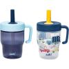 imageZak Designs Bluey Capri Toddler Tumbler For Travel or At Home 10oz 2Pack Durable Plastic Sippy Cups With Handle and LeakProof Design are Perfect For Kids Bluey and BingoWheels  Blue 10oz