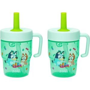 imageZak Designs Bluey Capri Toddler Tumbler For Travel or At Home 10oz 2Pack Durable Plastic Sippy Cups With Handle and LeakProof Design are Perfect For Kids Bluey and BingoBluey 10oz