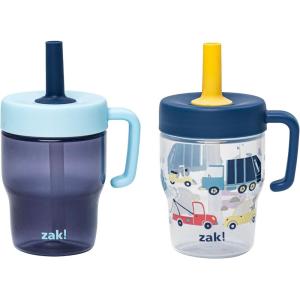imageZak Designs Bluey Capri Toddler Tumbler For Travel or At Home 10oz 2Pack Durable Plastic Sippy Cups With Handle and LeakProof Design are Perfect For Kids Bluey and BingoWheels  Blue 10oz