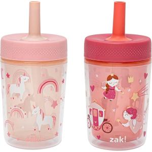 imageZak Designs Bluey Capri Toddler Tumbler For Travel or At Home 10oz 2Pack Durable Plastic Sippy Cups With Handle and LeakProof Design are Perfect For Kids Bluey and BingoFairy Tales  Rainbow Magic 9oz