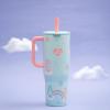 imageZak Designs Disney Sutton Travel Tumbler for On the Go 30oz Stainless Steel with Vacuum Insulation Silicone Straw and Carry Handle for Cold Drinks Stitch AngelCare Bears