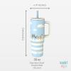 imageZak Designs Harry Potter Sutton Travel Tumbler for On the Go 30oz Stainless Steel with Vacuum Insulation Silicone Straw and Carry Handle for Cold Drinks HogwartsBluey