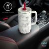imageZak Designs Harry Potter Sutton Travel Tumbler for On the Go 30oz Stainless Steel with Vacuum Insulation Silicone Straw and Carry Handle for Cold Drinks HogwartsMickey Mouse