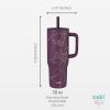 imageZak Designs Harry Potter Sutton Travel Tumbler for On the Go 30oz Stainless Steel with Vacuum Insulation Silicone Straw and Carry Handle for Cold Drinks HogwartsHarry Potter
