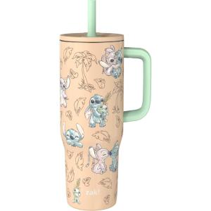 imageZak Designs Harry Potter Sutton Travel Tumbler for On the Go 30oz Stainless Steel with Vacuum Insulation Silicone Straw and Carry Handle for Cold Drinks HogwartsStitch