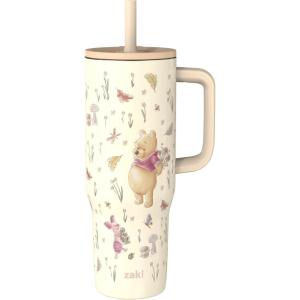 imageZak Designs Harry Potter Sutton Travel Tumbler for On the Go 30oz Stainless Steel with Vacuum Insulation Silicone Straw and Carry Handle for Cold Drinks HogwartsWinnie the Pooh