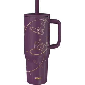 imageZak Designs Harry Potter Sutton Travel Tumbler for On the Go 30oz Stainless Steel with Vacuum Insulation Silicone Straw and Carry Handle for Cold Drinks HogwartsHarry Potter