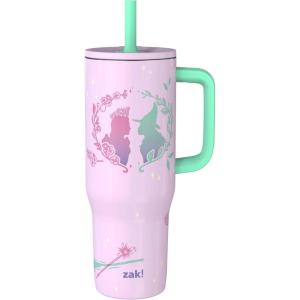 imageZak Designs Harry Potter Sutton Travel Tumbler for On the Go 30oz Stainless Steel with Vacuum Insulation Silicone Straw and Carry Handle for Cold Drinks HogwartsWicked