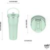 imageZak Designs Harmony 2in1 Coffee Tumbler for Travel or At Home 30oz Recycled Stainless Steel is LeakProof When Closed and Vacuum Insulated with Handle Icicle Mint GreenIcicle Mint Green