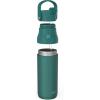 imageZak Designs Harmony Water Bottle for Travel or At Home 32oz Recycled Stainless Steel is LeakProof When Closed and Vacuum Insulated with Straw Lid and Carry Handle Emerald Green